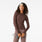 Lacey Ruffle Long-Sleeve Underscrub Dark Smokey Taupe