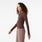 Lacey Ruffle Long-Sleeve Underscrub Dark Smokey Taupe