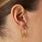 Tooth Pavé Hoop Earrings Gold