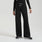 Mina High-Rise Wide-Leg Scrub Pant - Black