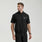 Quincy Mock-Neck Scrub Top - Black