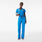 Hoch geschnittene OP-Hose Isabel mit weitem Bein Blue Horizon