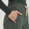 Mina High-Rise Wide-Leg Scrub Trouser Moss