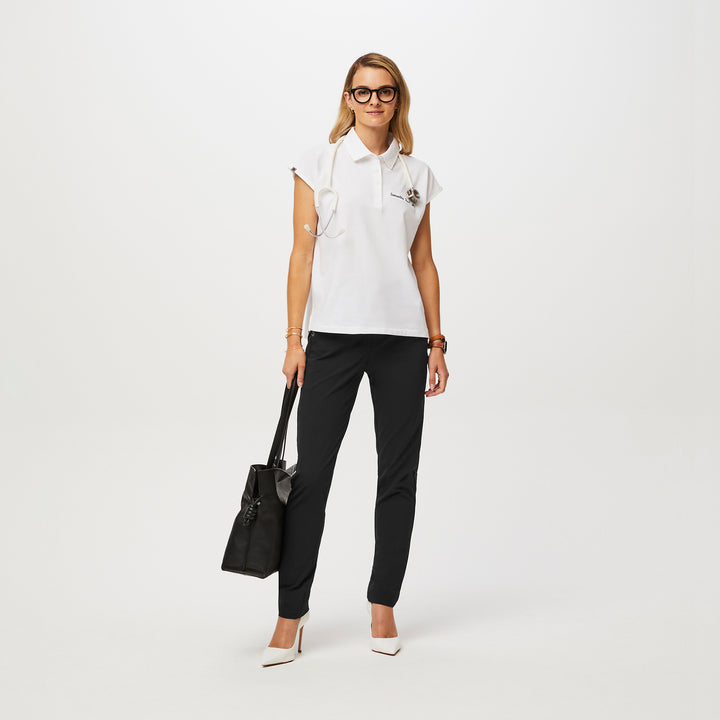 Women’s FIGSPRO Pique Drop Shoulder Polo™ White