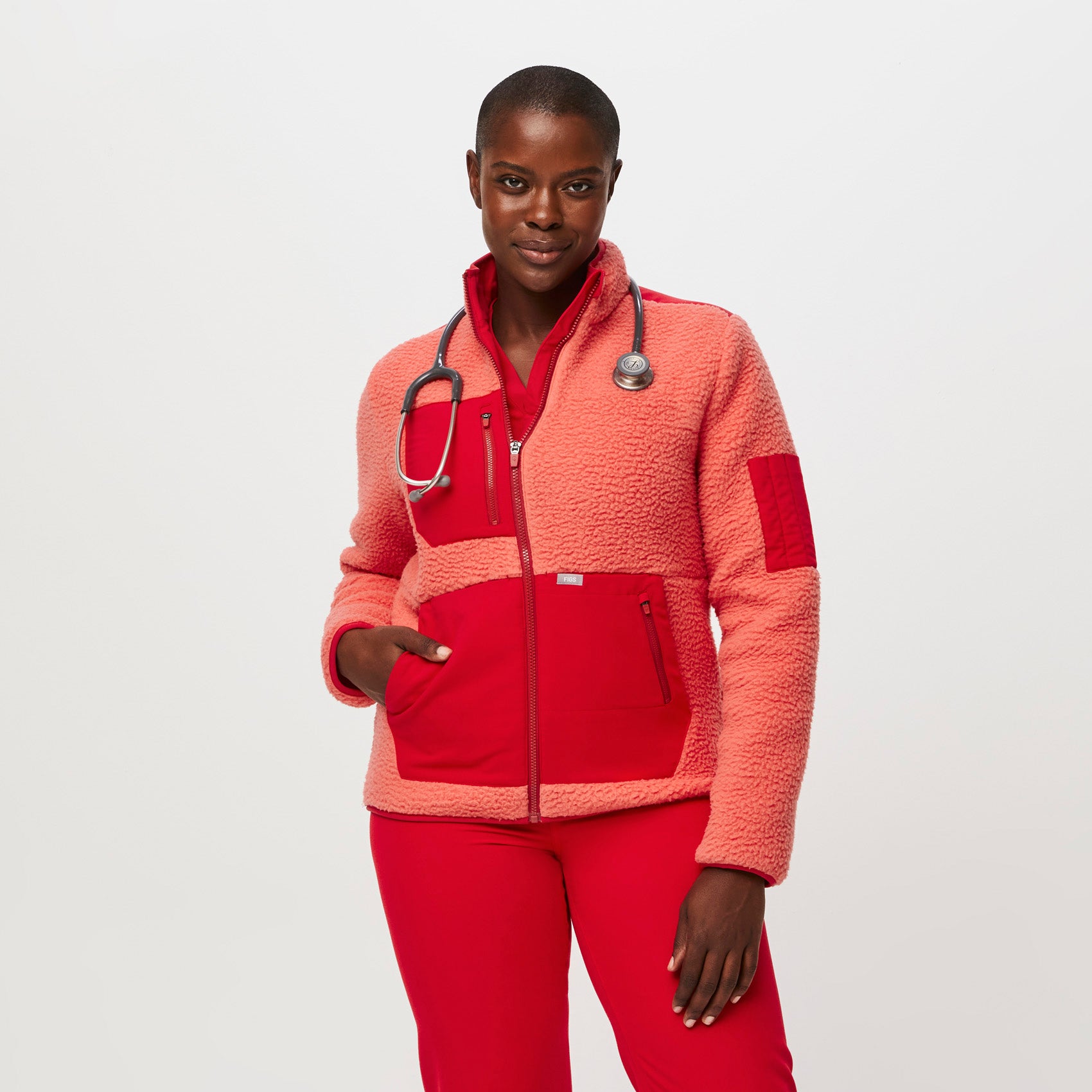 Chamarra Sherpa On Shift para mujer FIGS