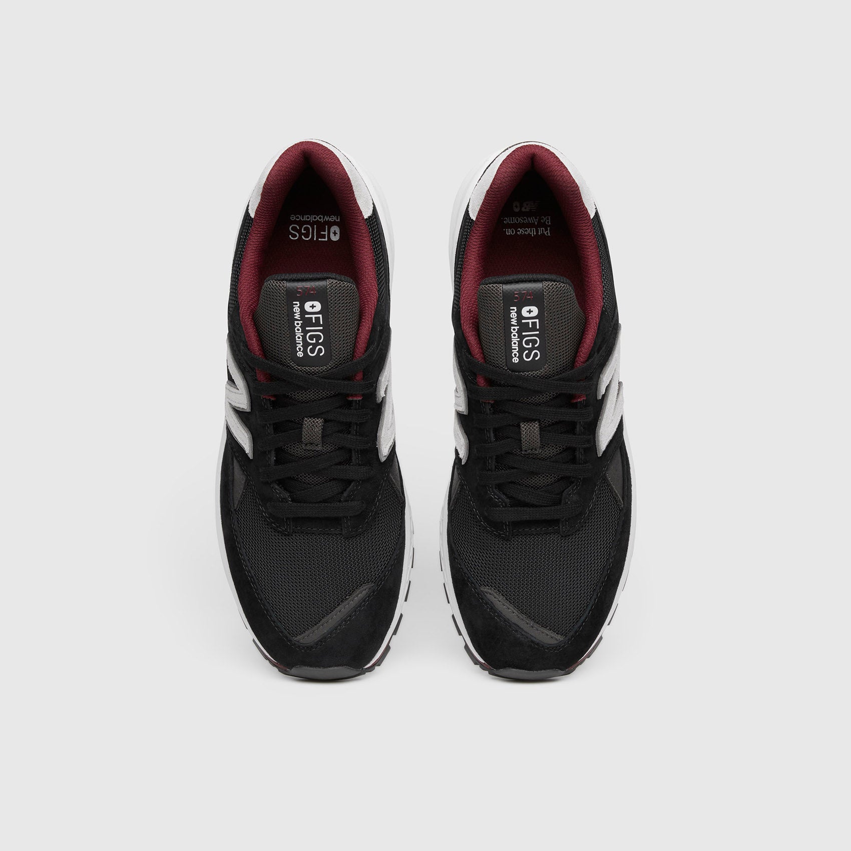 FIGS New Balance 574S Black