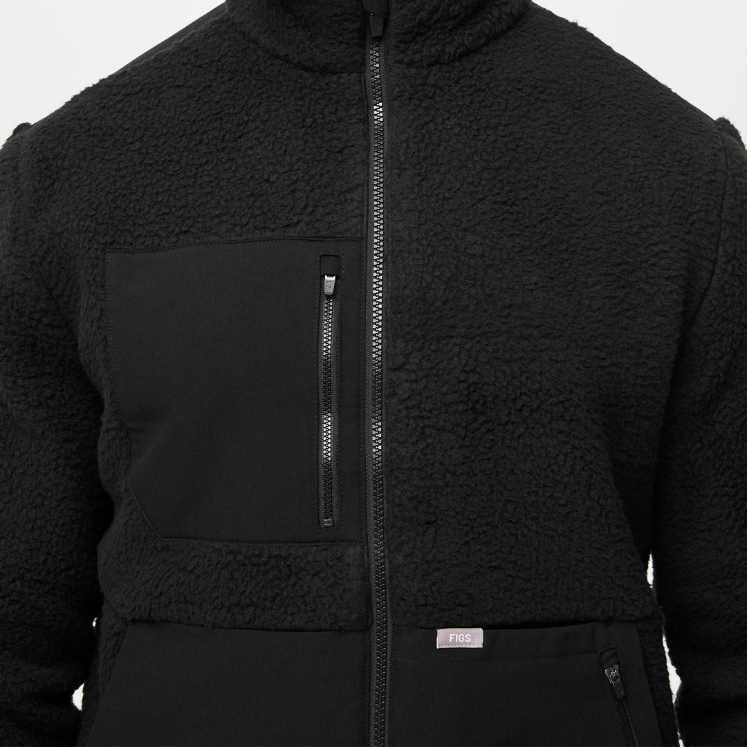 Men’s OnShift™ Sherpa Jacket Black · FIGS