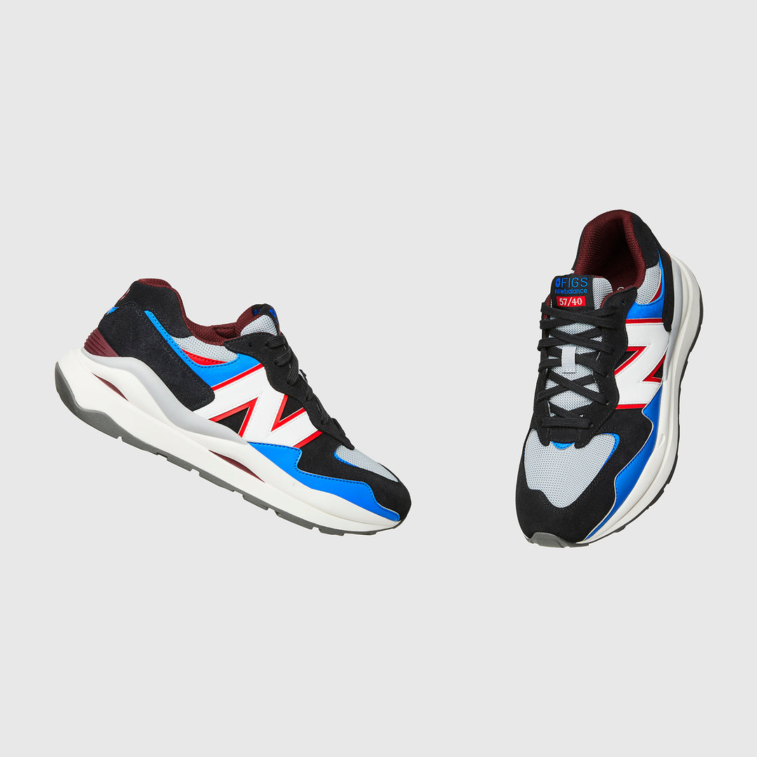 Unisex FIGS New Balance 5740 Black/Royal Blue