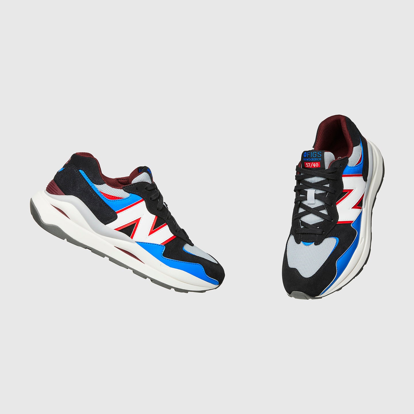 Unisex FIGS New Balance 5740 Black/Royal Blue