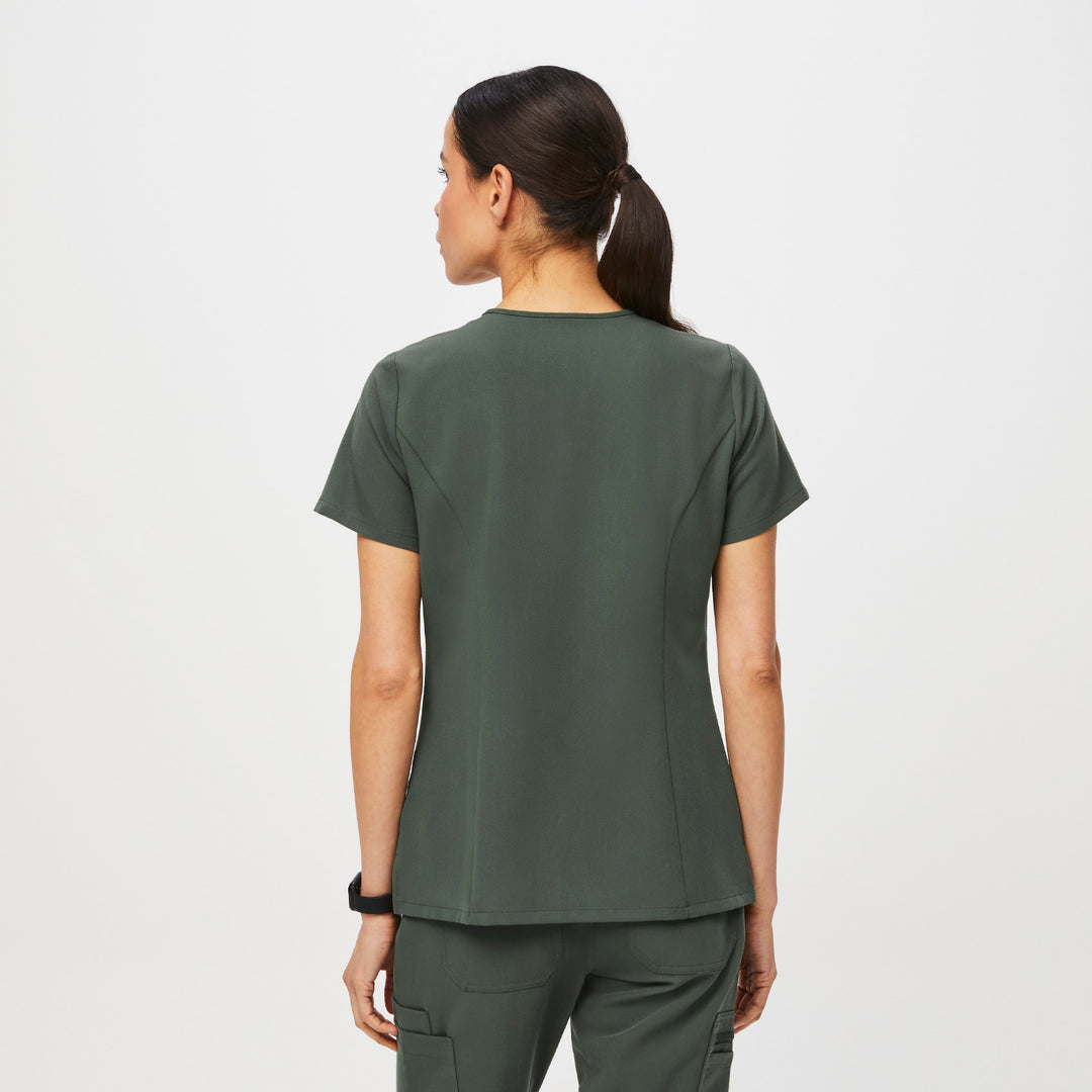 Women’s Slim Catarina™ OnePocket Scrub Top Moss · FIGS