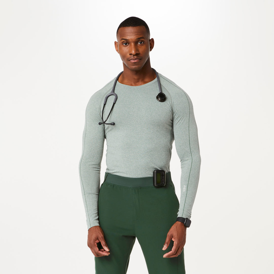 Men's Makato Longsleeve Performance Underscrub Light British Racing Green · FIGS