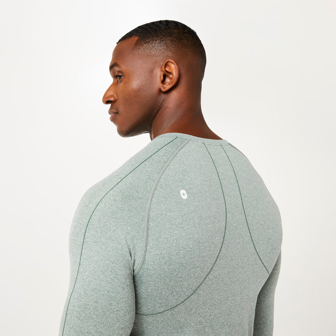 Men's Makato Longsleeve Performance Underscrub Light British Racing Green · FIGS