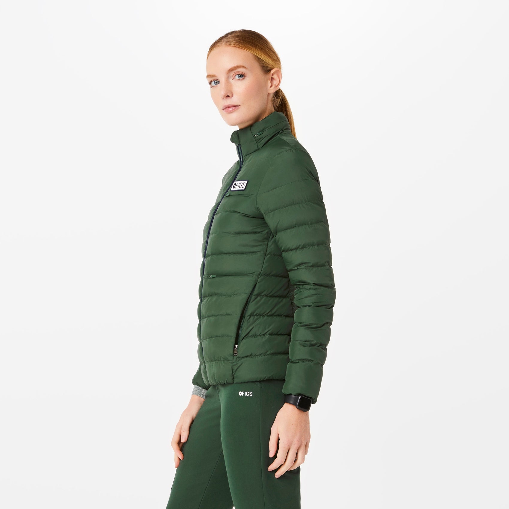 Racing green padded jacket discount