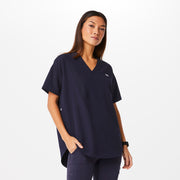 Blusa de uniforme médico con cuello en V Halle