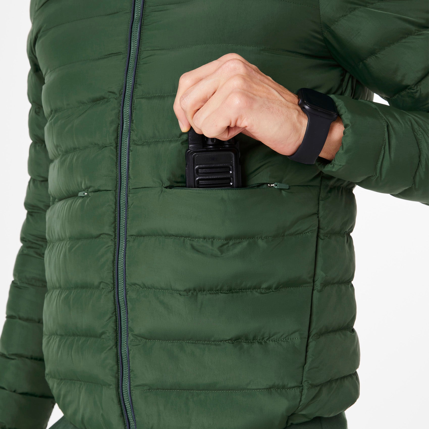 Racing green padded jacket discount