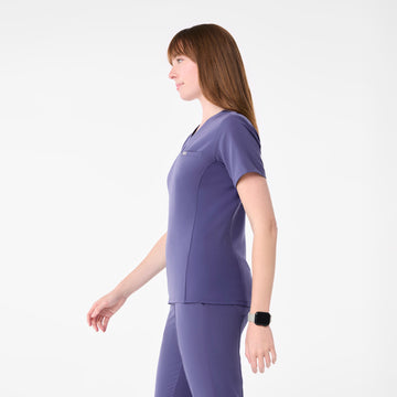 Casaca de uniforme médico slim con cuello en V Everly