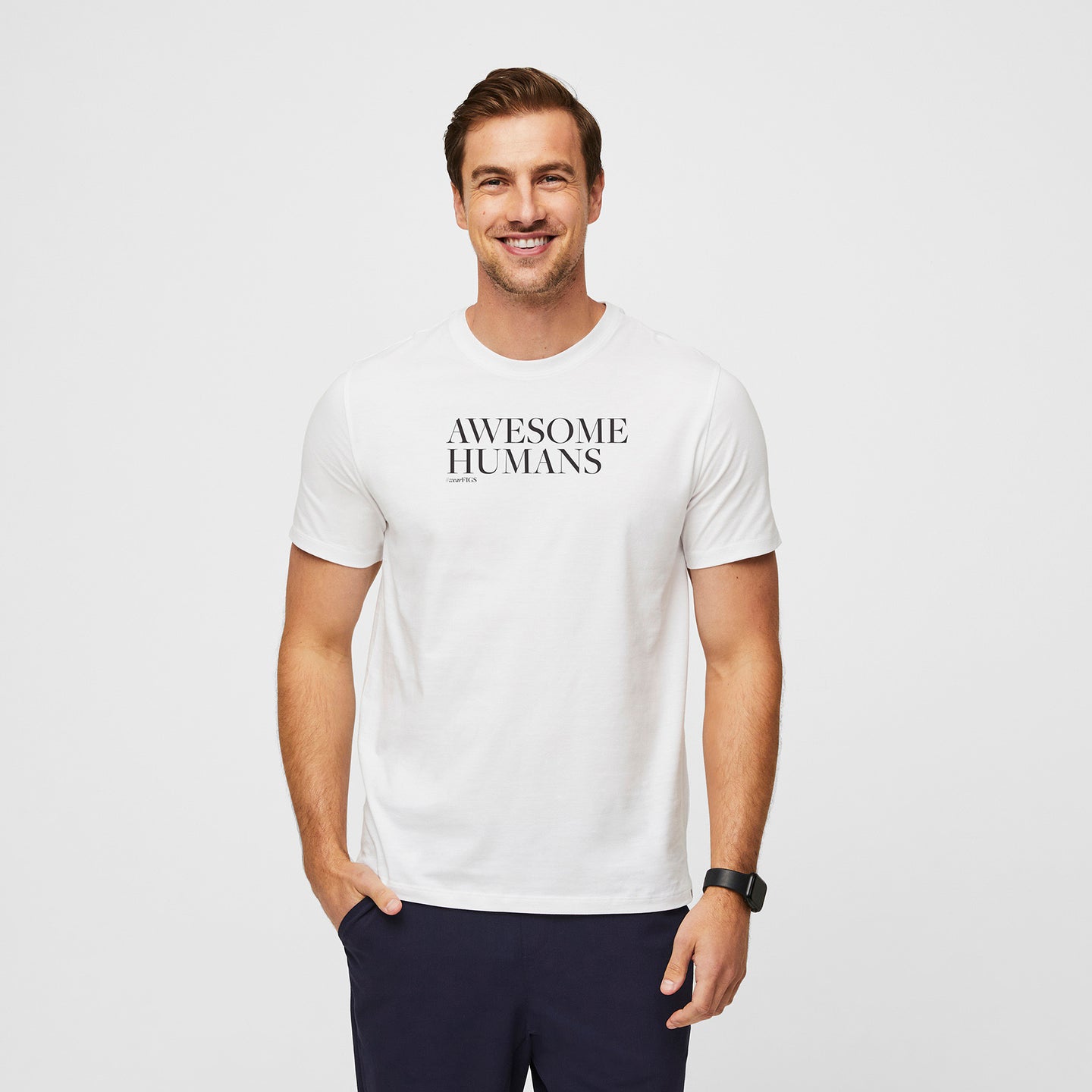 Awesome Humans Supersoft Shortsleeve Underscrub · FIGS