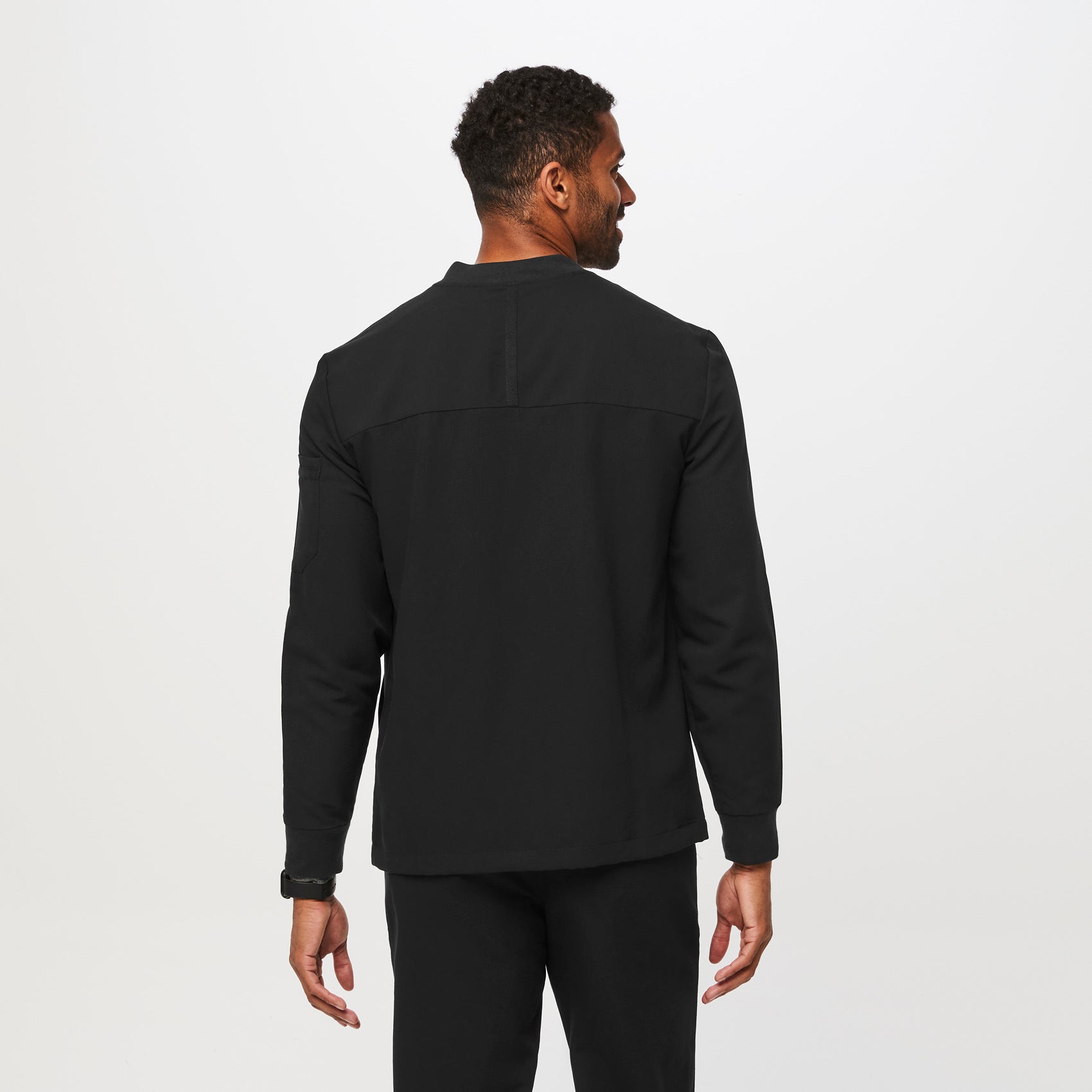 Men's Zapote Scrub Jacket Black · FIGS