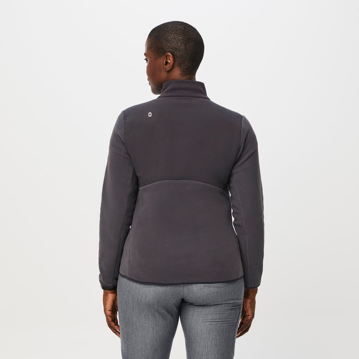 Women's OnShift Fleece Jacket™ Deep Charcoal · FIGS