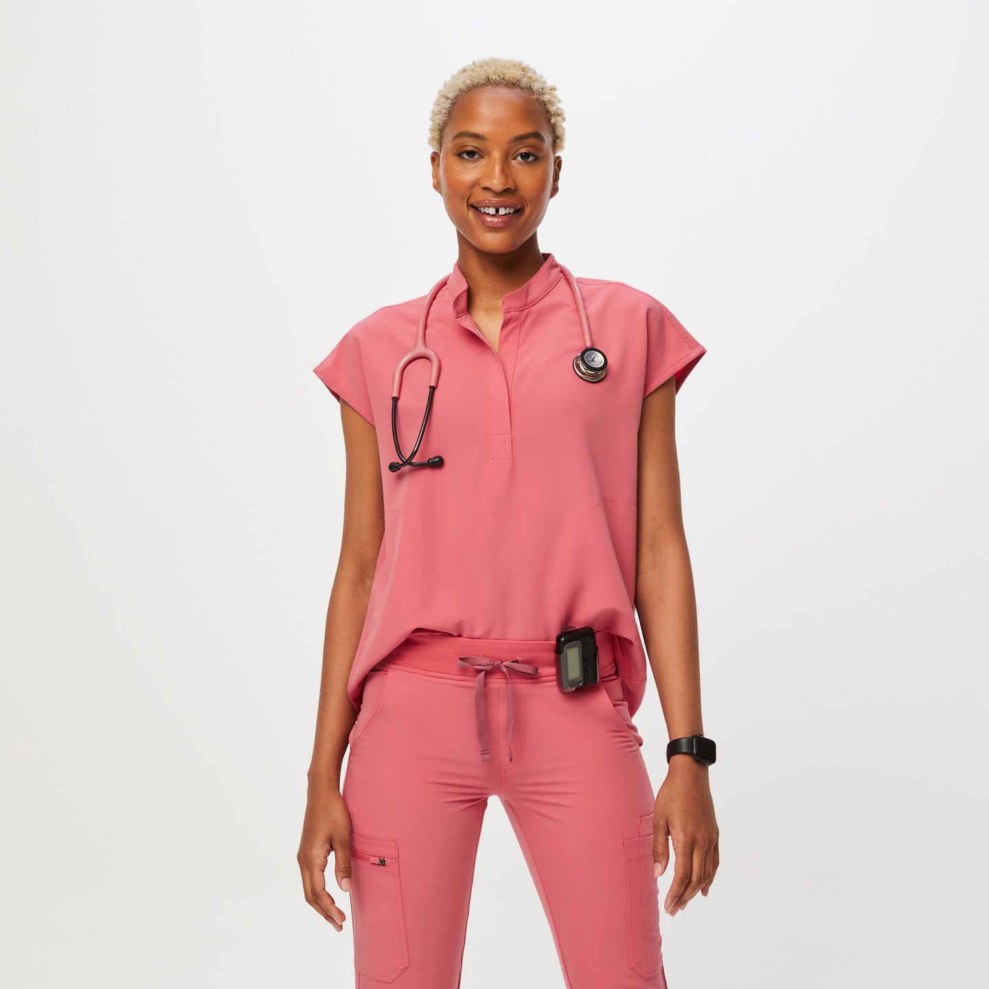 Women's Rafaela™ Oversized Scrub Top Desert Rose · FIGS
