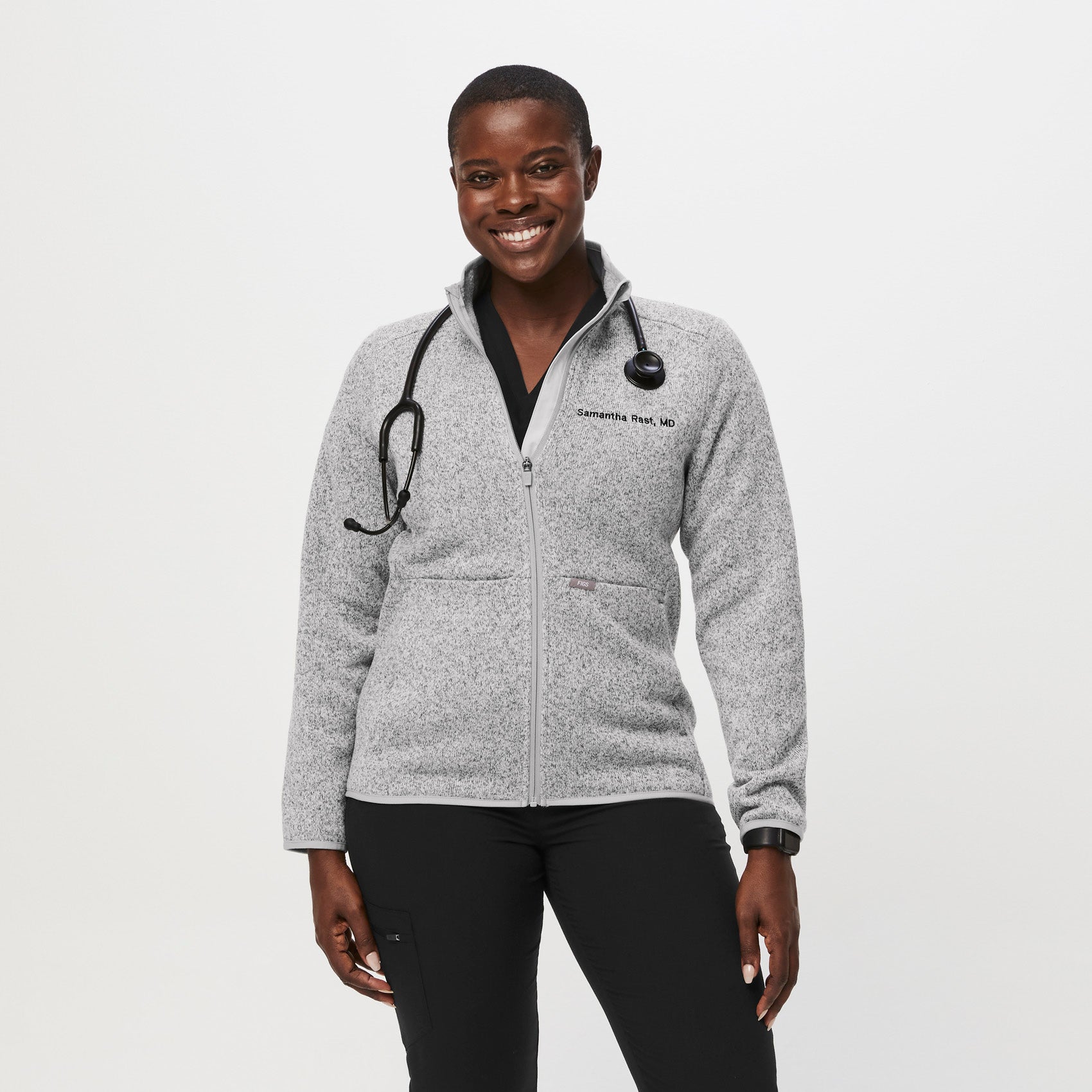 最適な価格 Women's On-Shift Grey Light Heather - Jacket™ Knit Sweater 犬服・アクセサリー