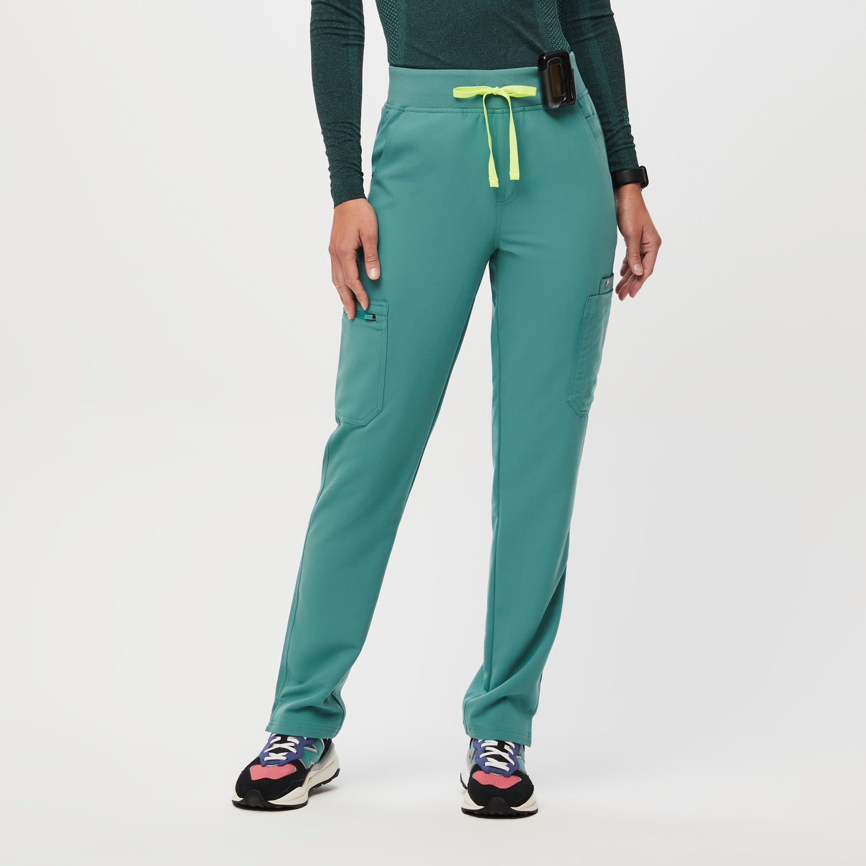 Pantalón médico skinny de cintura alta Yola™ para mujer - Arcilla