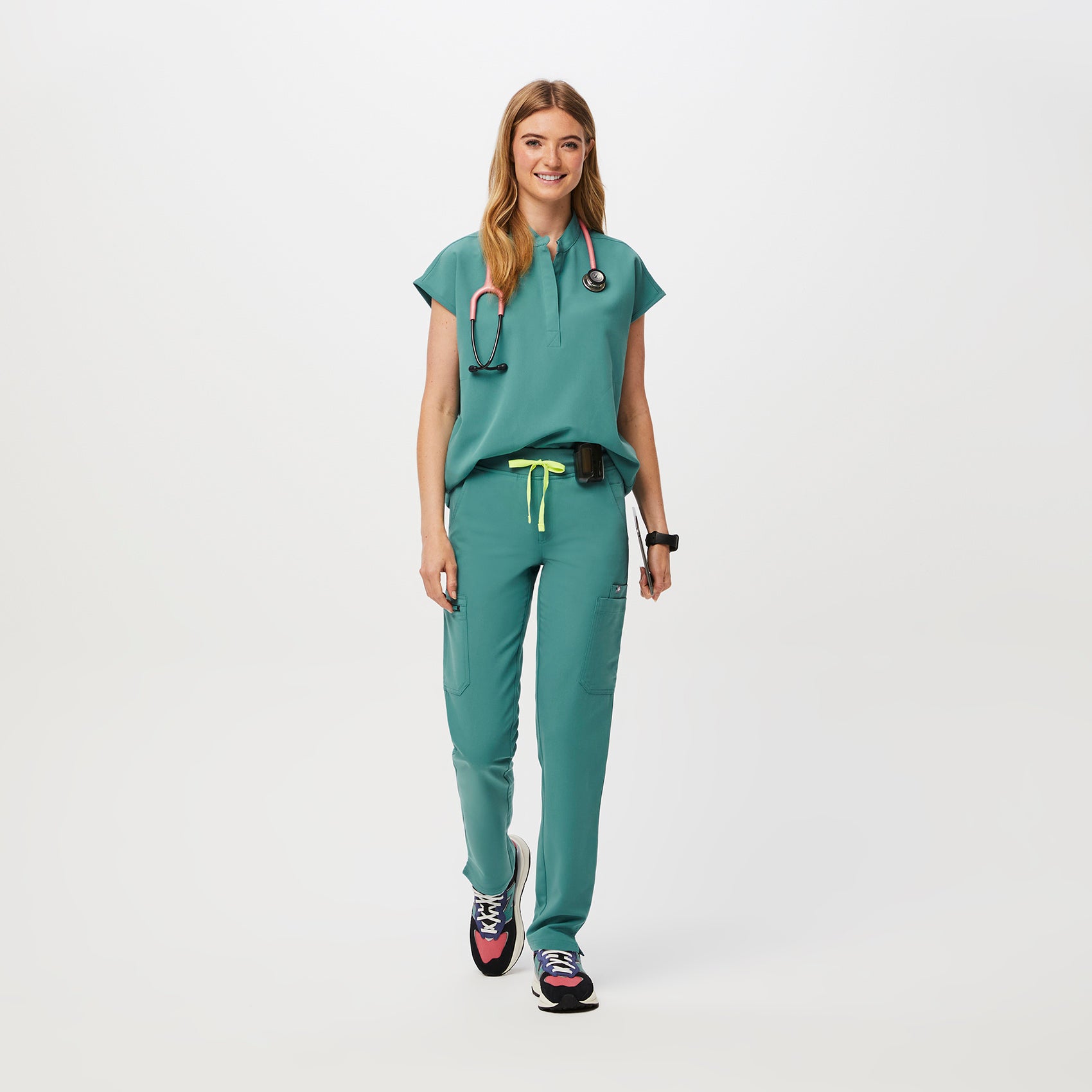 Women's Rafaela™ Oversized Scrub Top - Cactus · FIGS