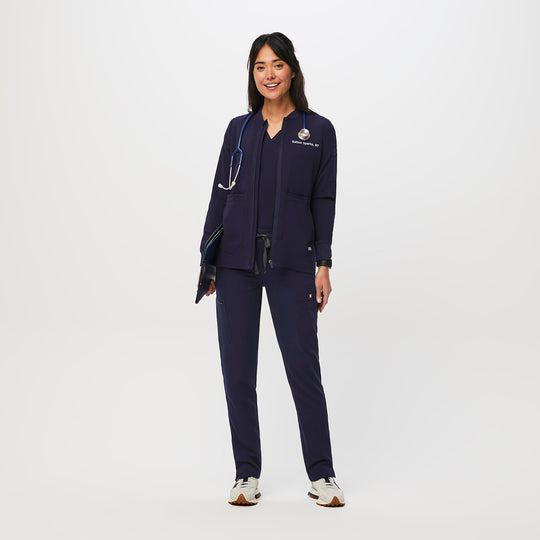 Women's Bellery Scrub Jacket Navy · FIGS