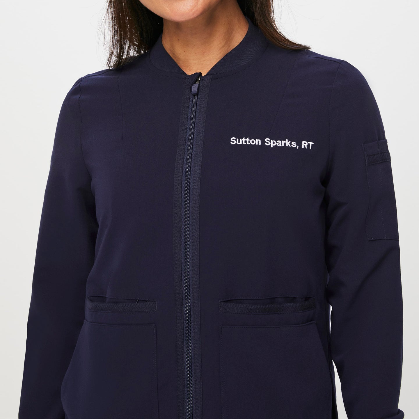 Women's Bellery Scrub Jacket Navy · FIGS