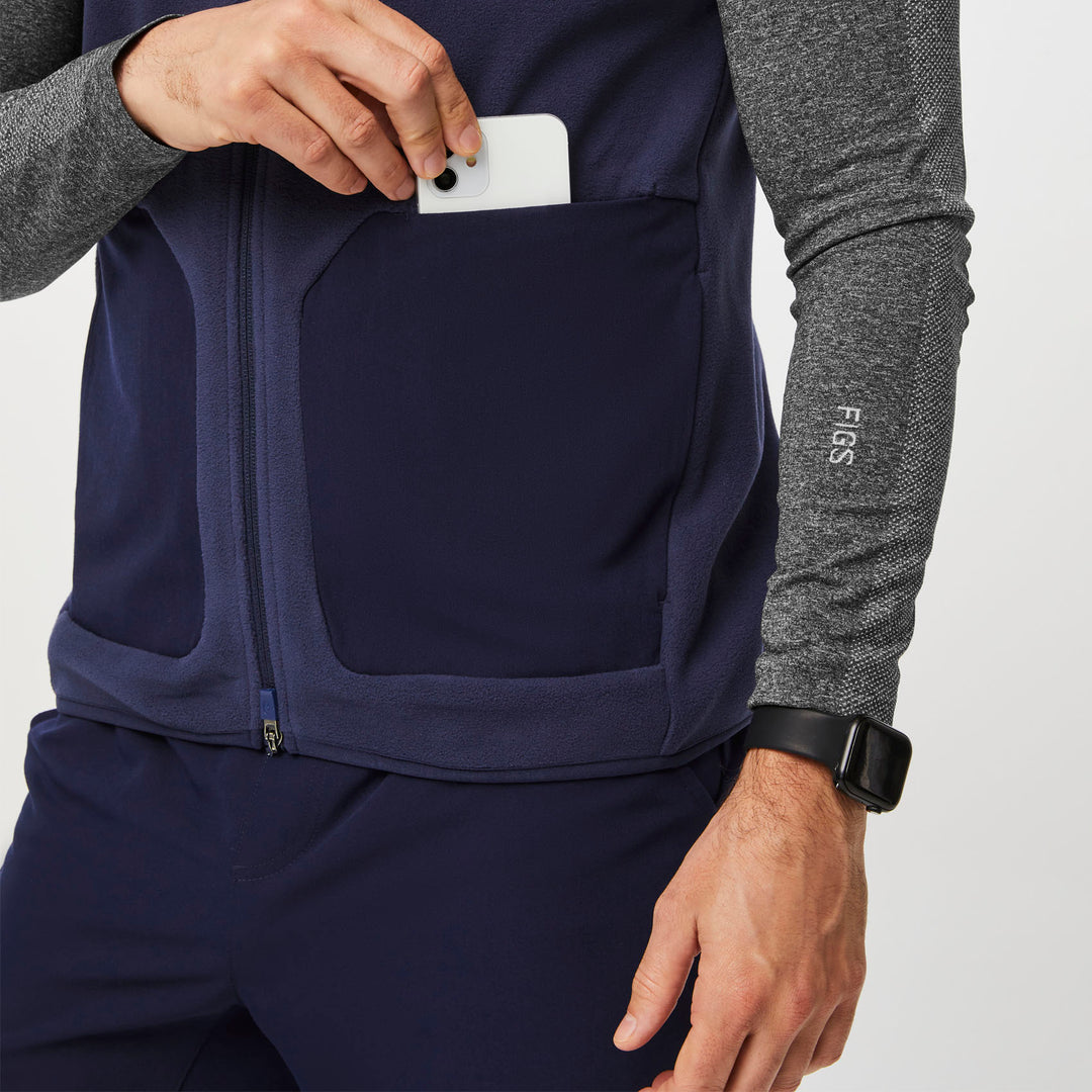 Men's OnShift Fleece Vest™ Navy · FIGS