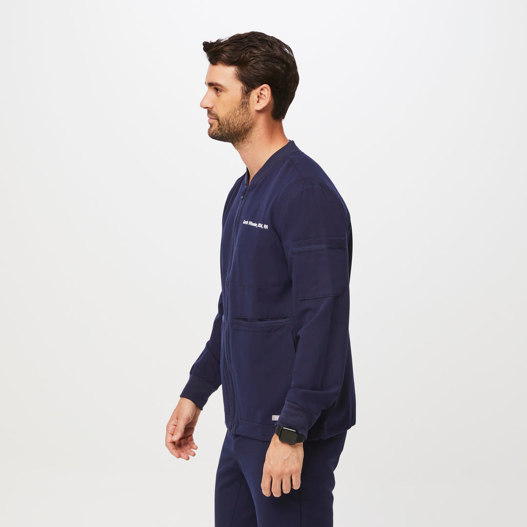 Men's Zapote Scrub Jacket Navy · FIGS