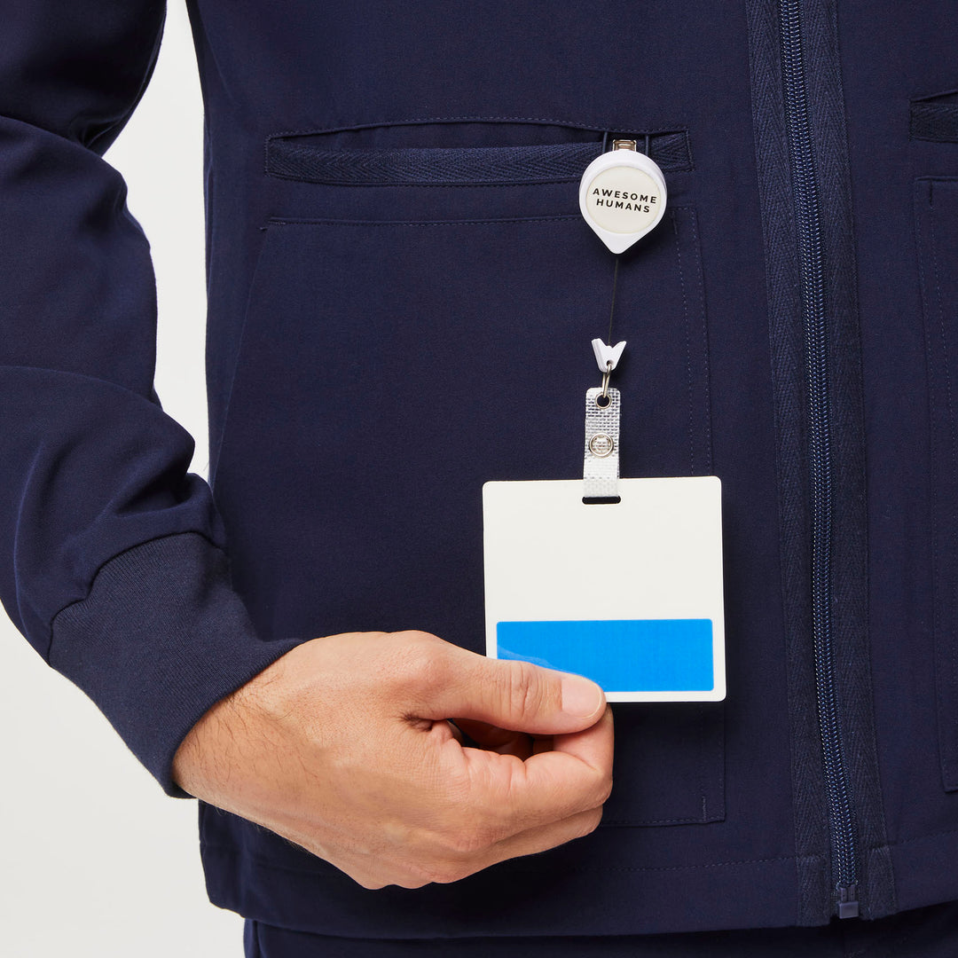 Men's Zapote Scrub Jacket Navy · FIGS