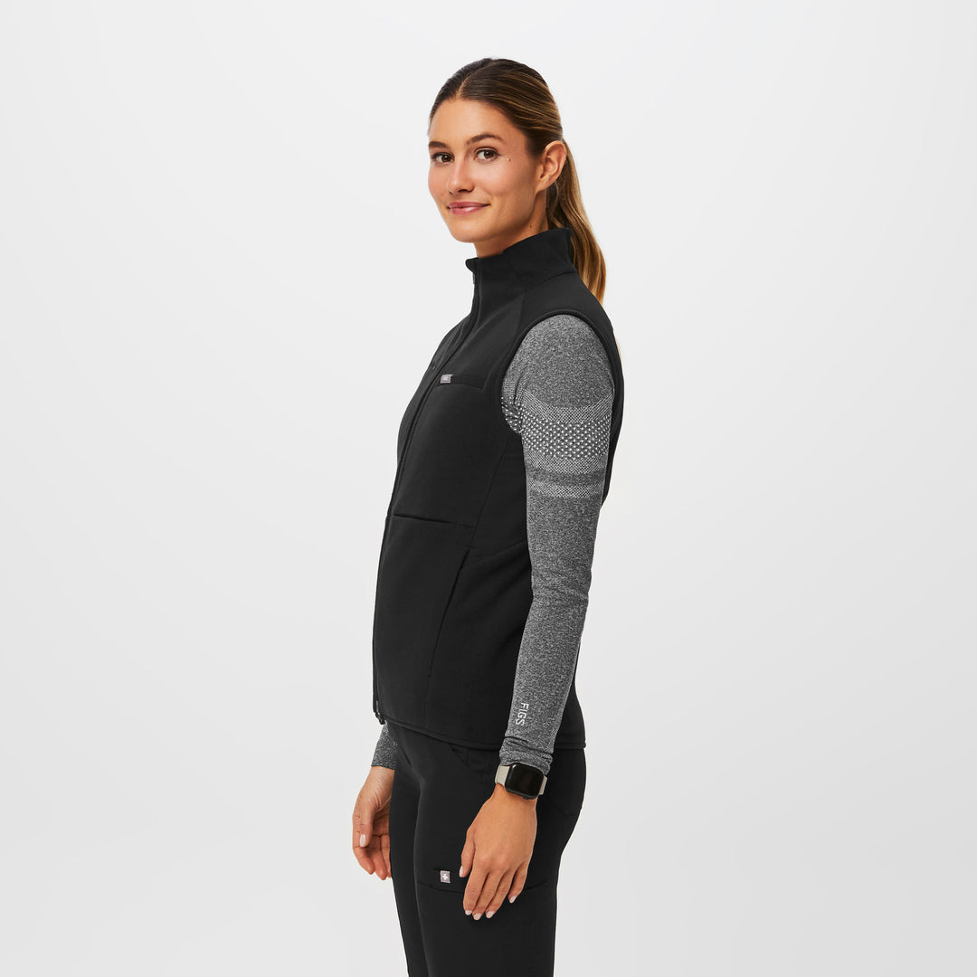 Women's OnShift Fleece Vest™ Black · FIGS