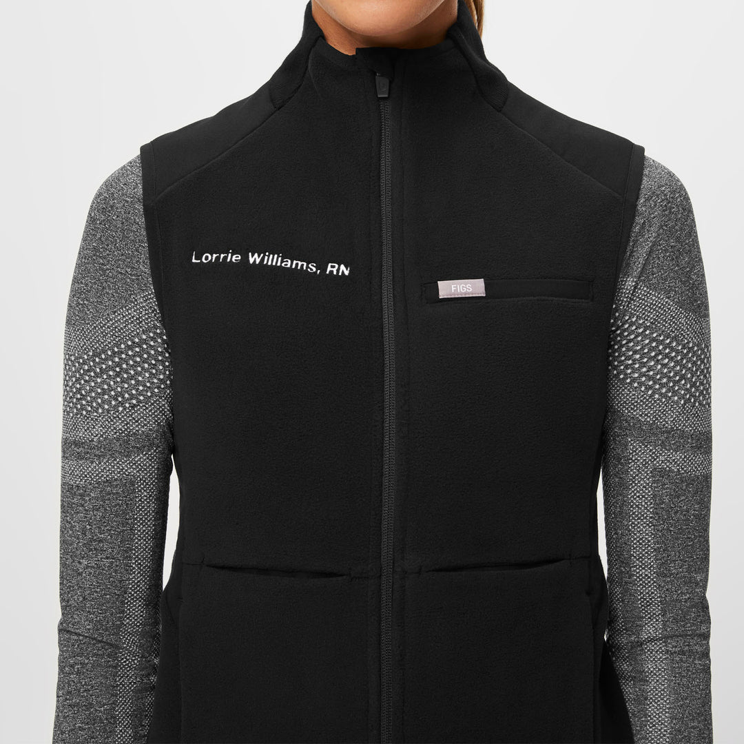 Women's OnShift Fleece Vest™ Black · FIGS
