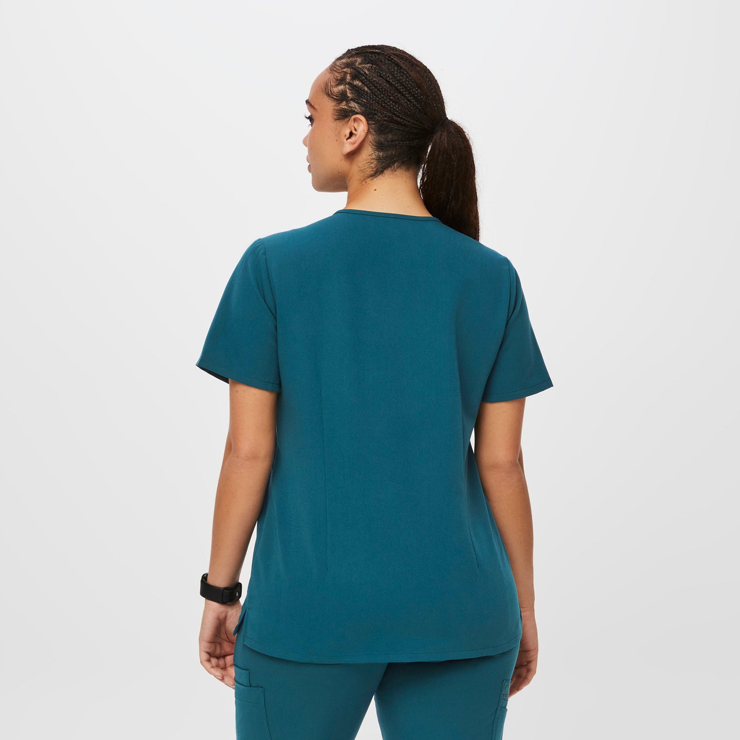 Women's Casma ThreePocket Scrub Top™ Caribbean Blue · FIGS