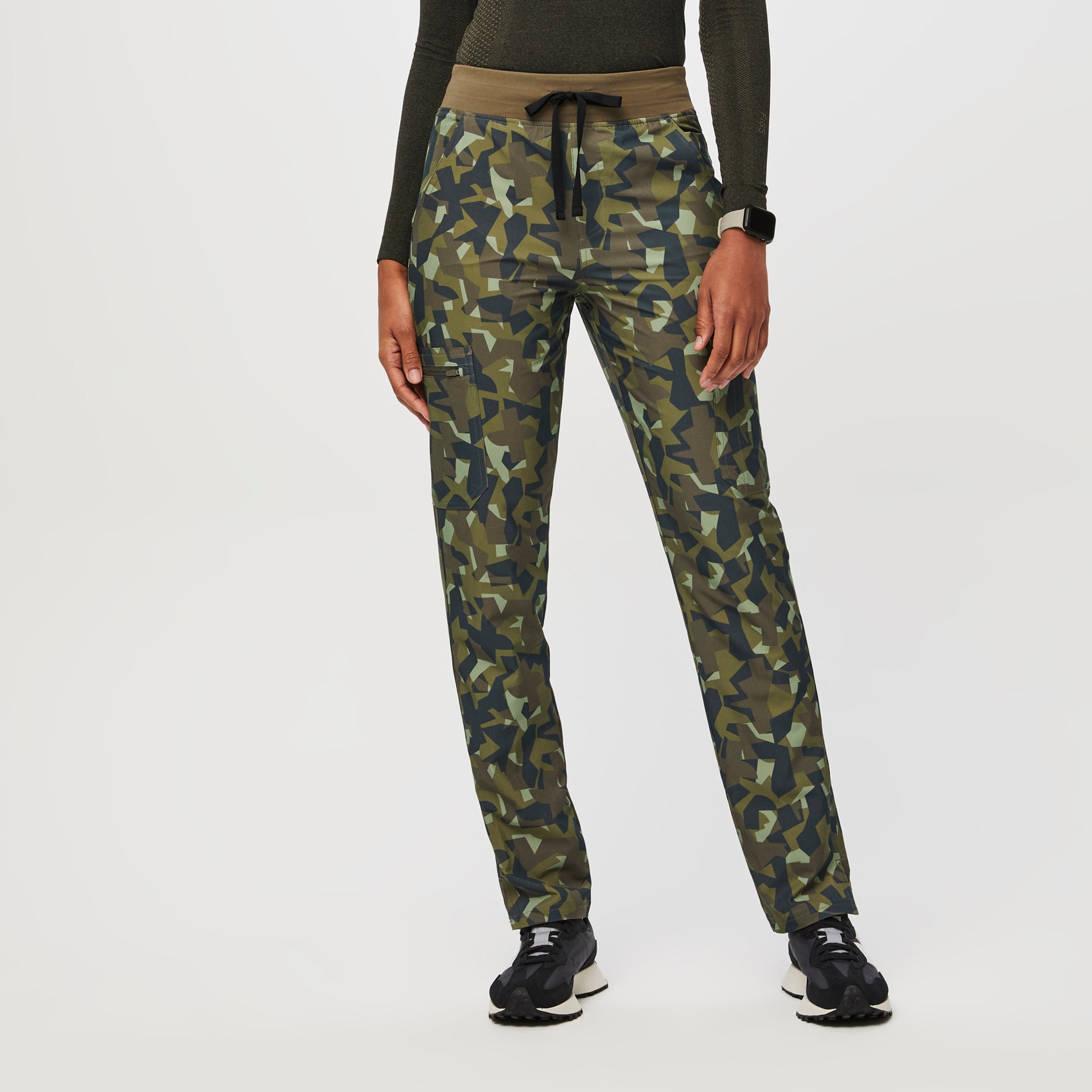 Women s High Waisted Yola FREEx Skinny Scrub Pants Olive