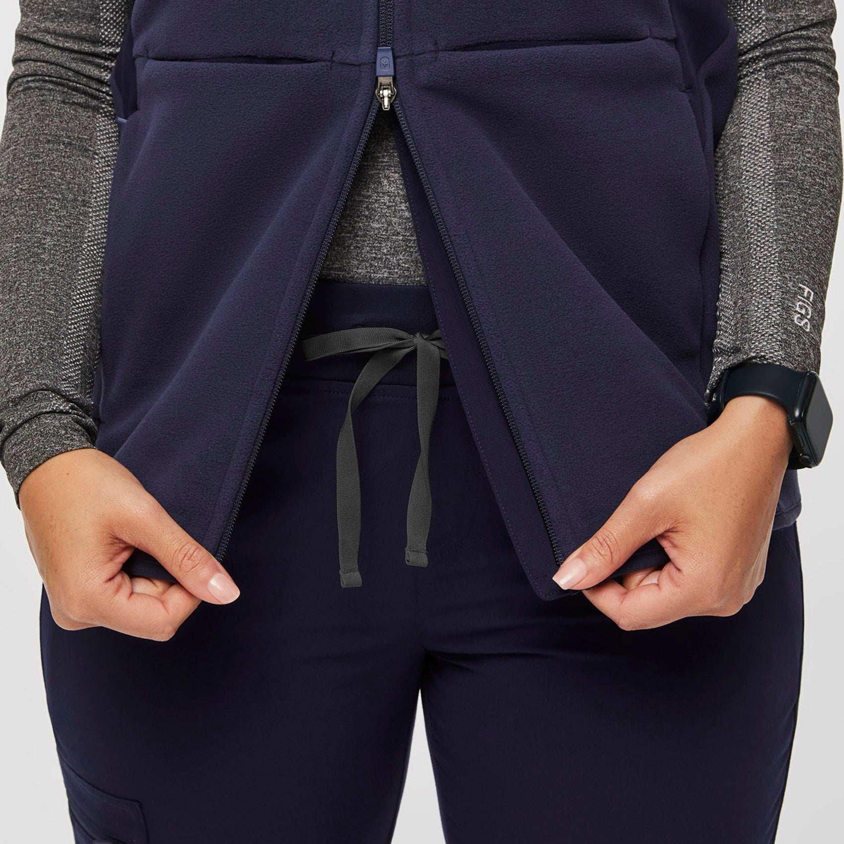 Women's OnShift Fleece Vest™ Navy · FIGS