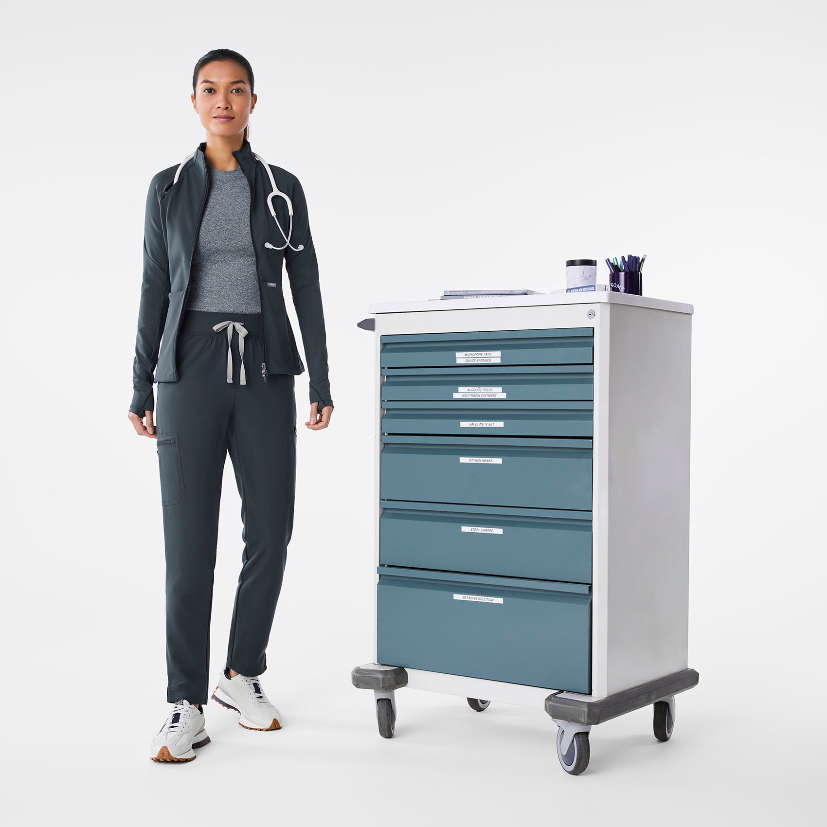 OnShift ContourKnit Jacket™ Dark Harbor · FIGS