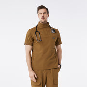 Men's Indestructible Mock Neck Scrub Top