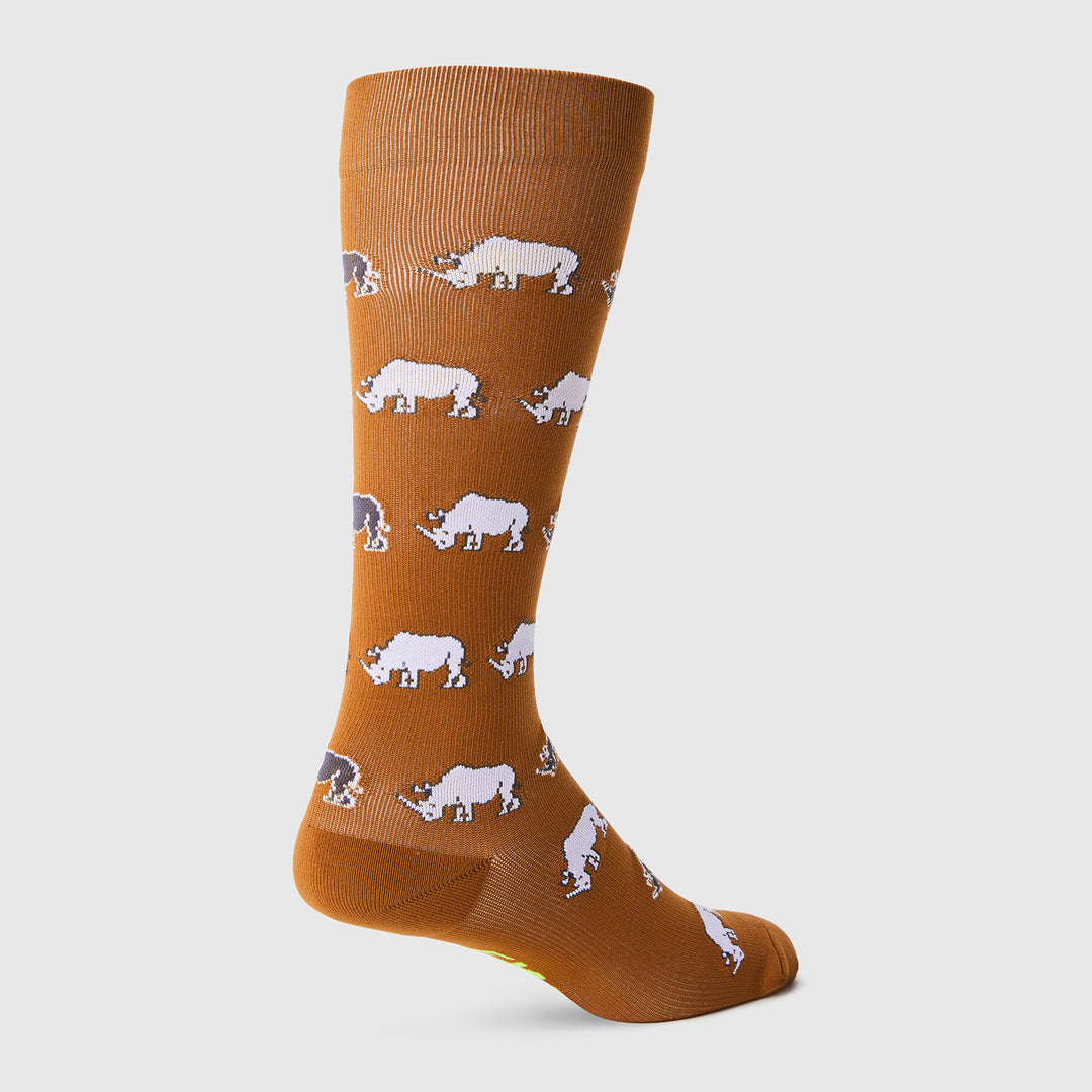 Men's Solid Compressions Socks Rhino/Earth · FIGS