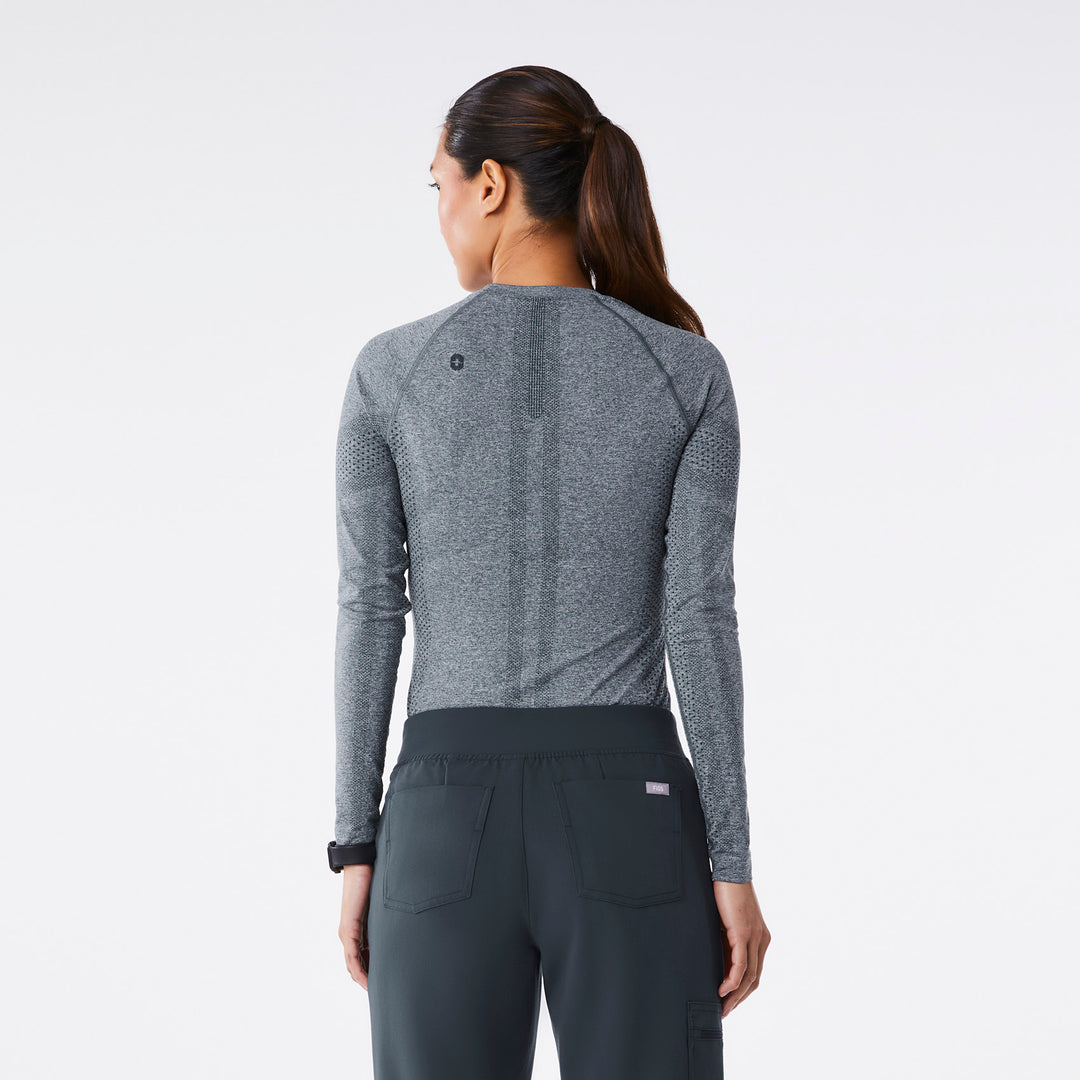 Women's Salta Seamless Longsleeve Underscrub Light Dark Harbor · FIGS