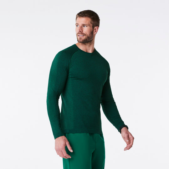 Men's Makato Longsleeve Performance Underscrub Hunter Green · FIGS