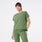 Blusa de uniforme médico de cuello estriba relajada Arua para mujer