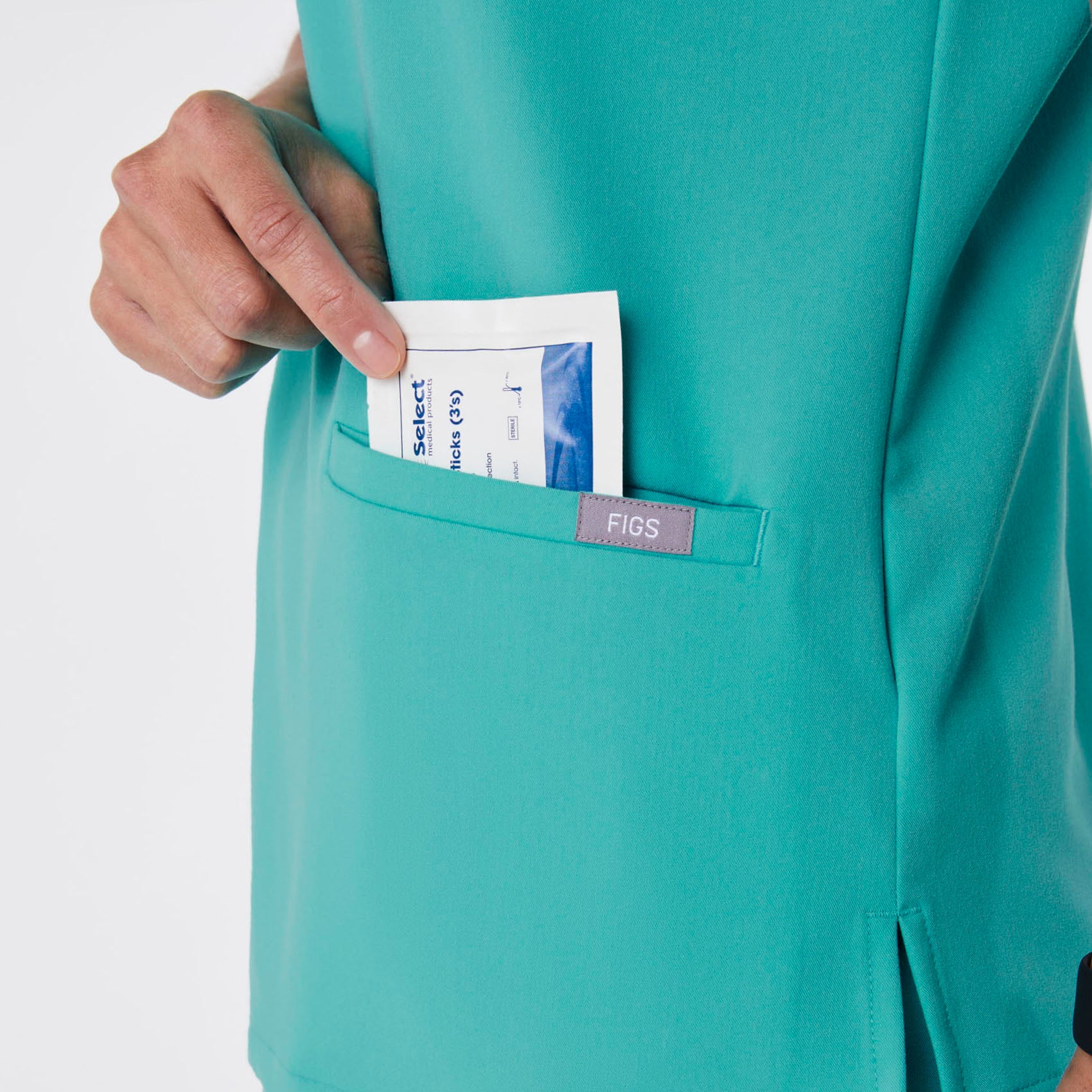 Women's Casma ThreePocket Scrub Top™ Oasis · FIGS