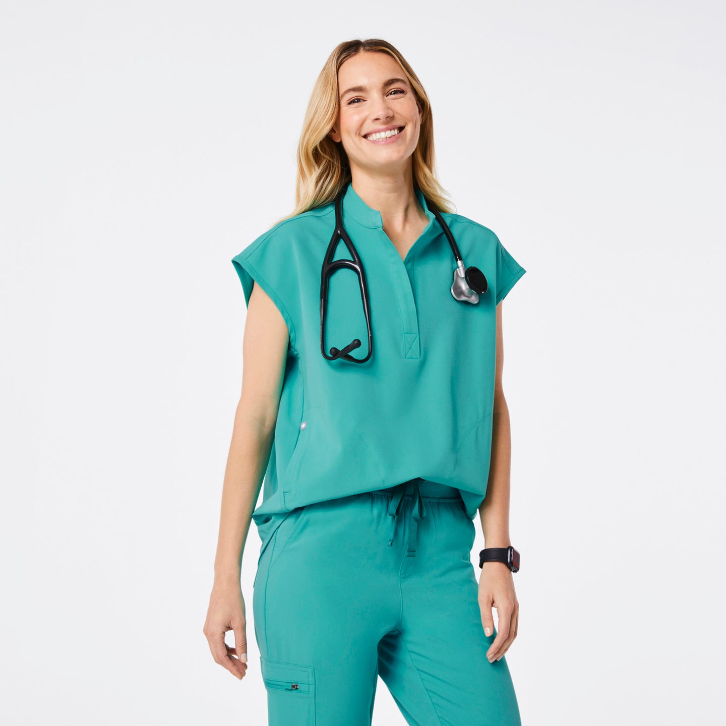 Women's Rafaela Oversized Scrub Top™ Oasis · FIGS