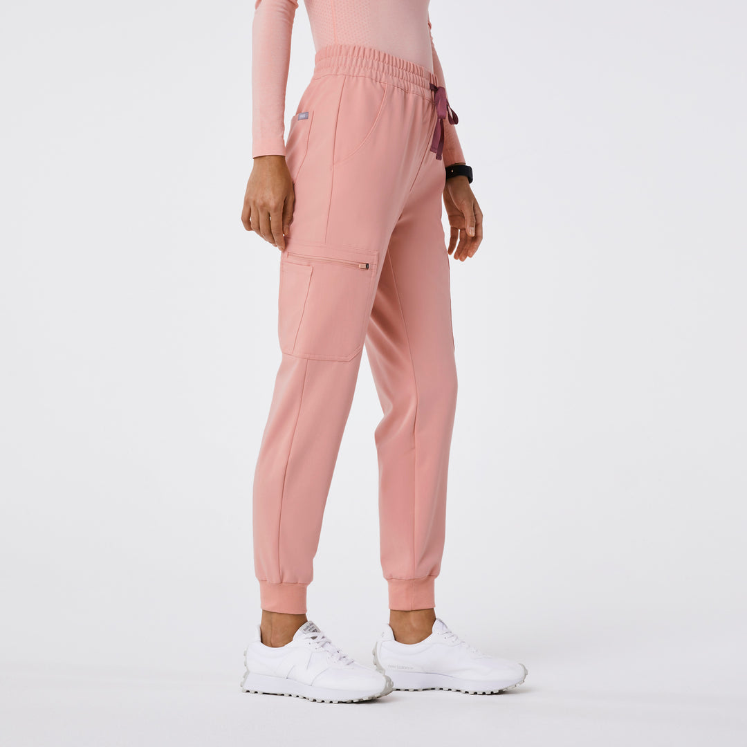 Women’s High Waisted Uman Relaxed Jogger Scrub Pants Pink Sand · FIGS