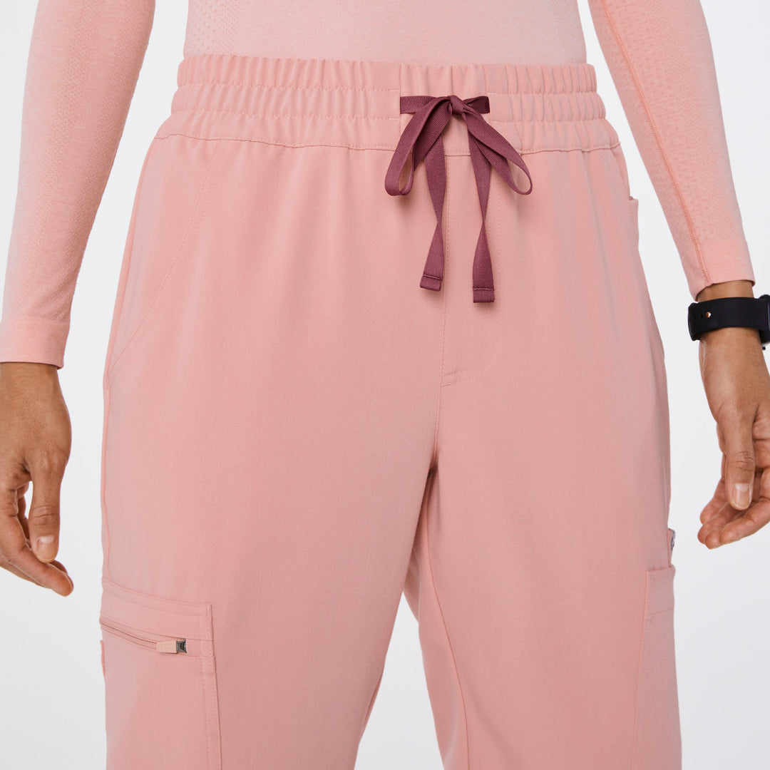 Women’s High Waisted Uman Relaxed Jogger Scrub Pants Pink Sand · FIGS