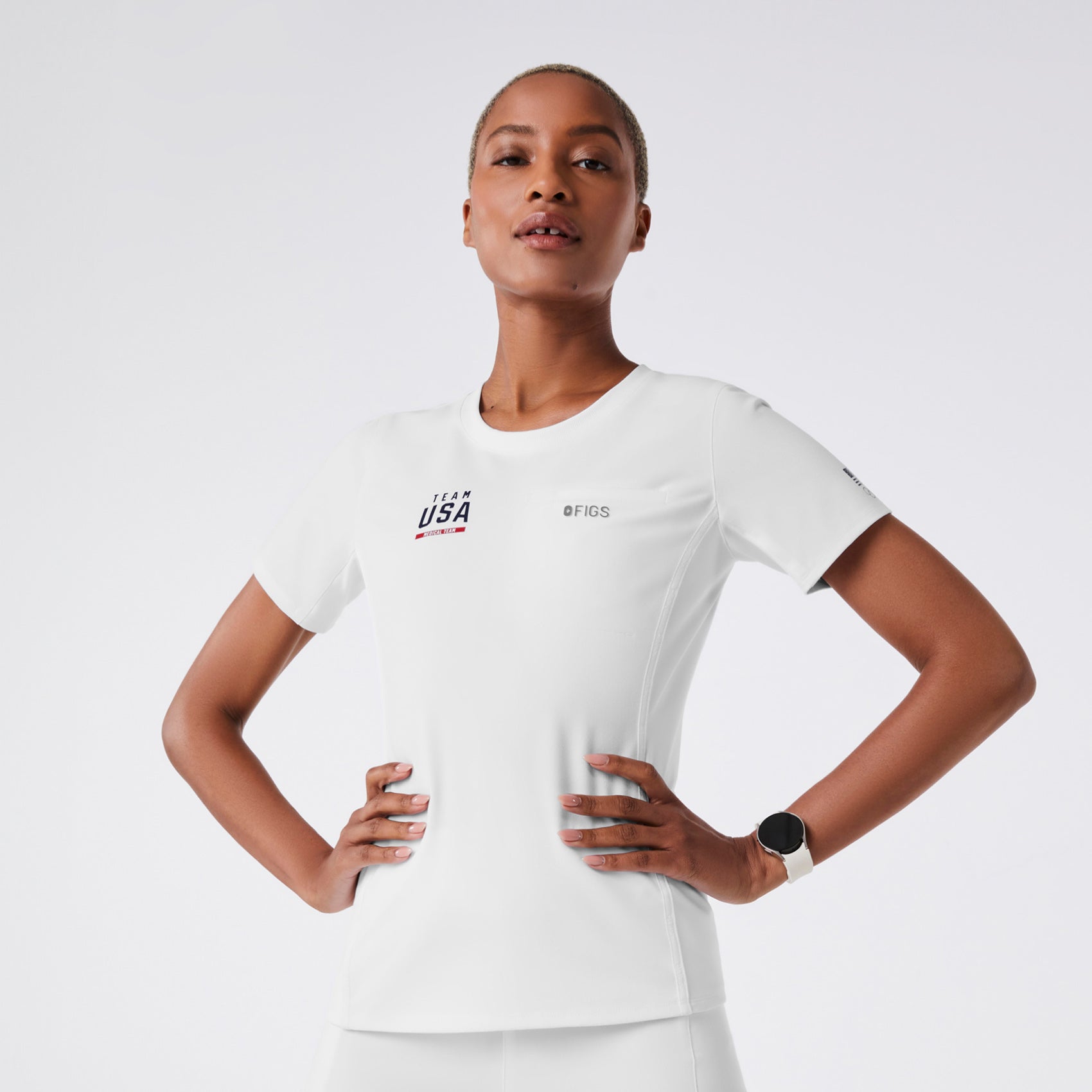 Women s FIGS x Team USA Scrub Top