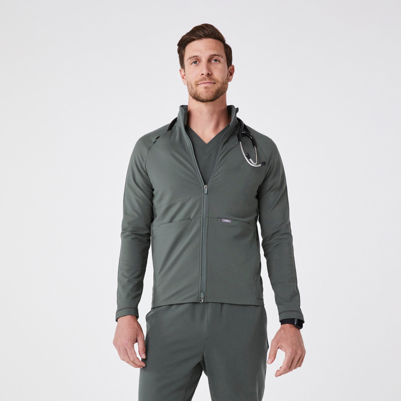 ContourKnit Scrub Jacket Bonsai FIGS