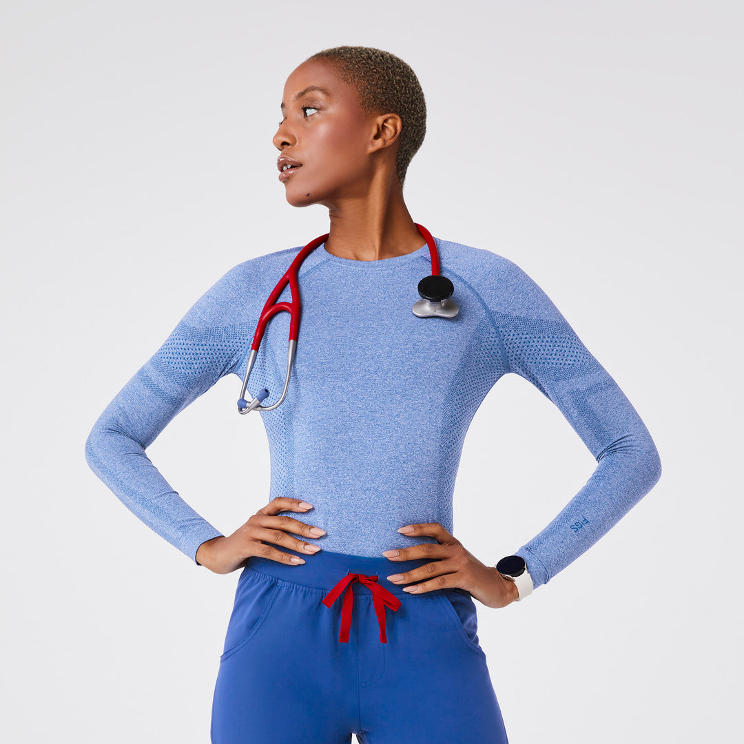 Women's Salta Seamless Longsleeve Underscrub Winning Blue · FIGS